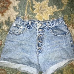 Vintage high rise cut off denim shorts